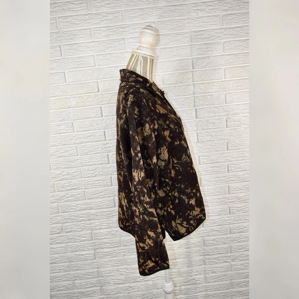 Vintage Keren Hart Brown & Black Patterned Jacket - Picture 5 of 7